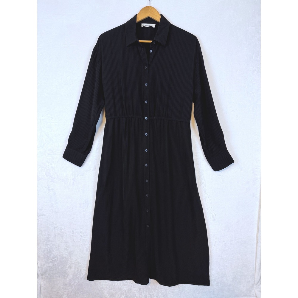 Everlane Black Midi Shirt Dress